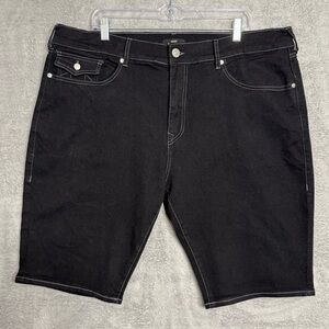True Religion Ricky Relaxed Straight Black Denim Shorts Men’s Size 40 hip hop